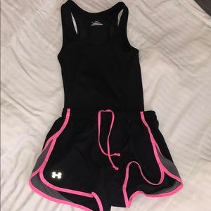 Under armour tank and shorts